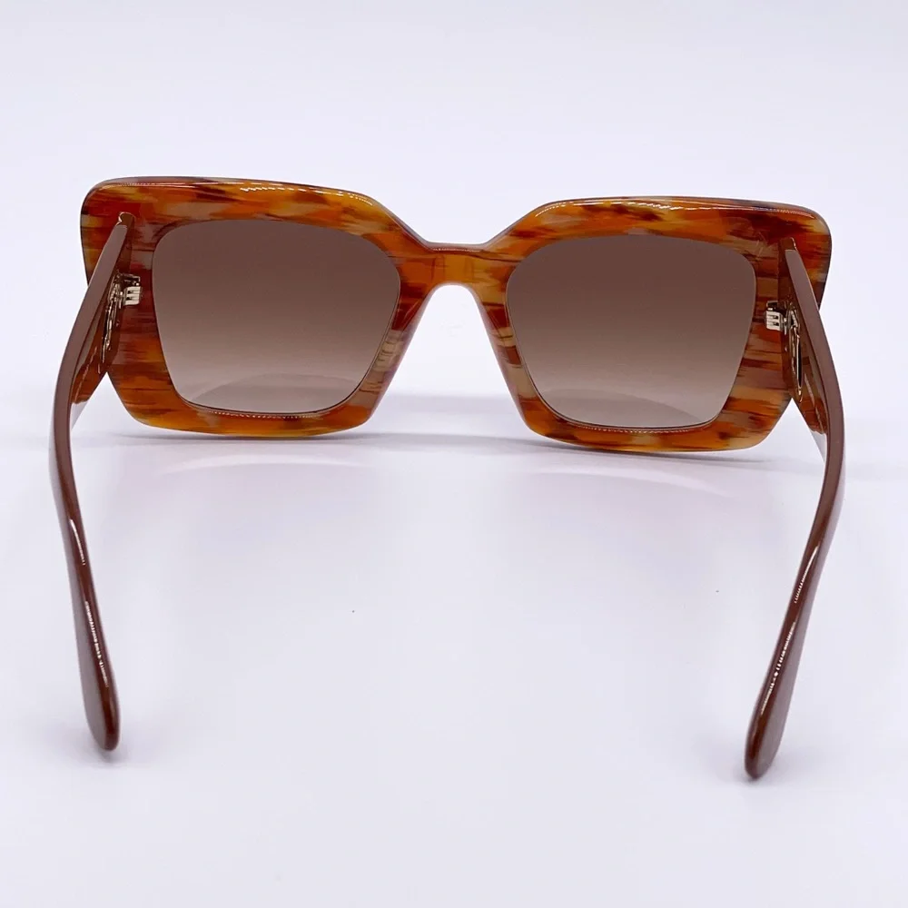 NEW BURBERRY DAISY BE4344 3940/13 BROWN CAT EYE SUNGLASSES B 4344